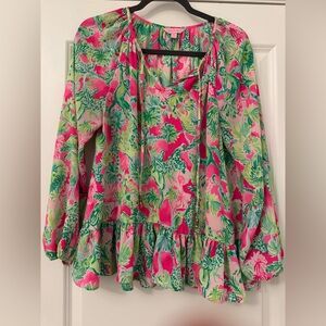 Lilly Pulitzer Sheer Flowy Top